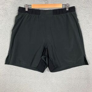 Ten Thousand The Fight Shorts Mens Large Black Drawstring Lined Athletic Workout